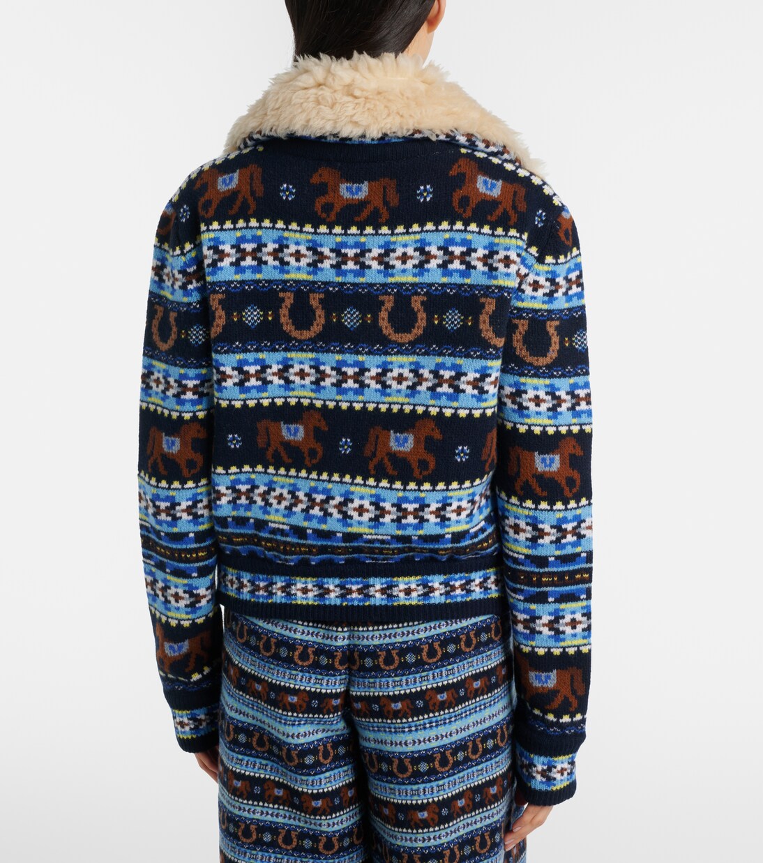 Cardigan intarsia en laine vierge | Stella McCartney