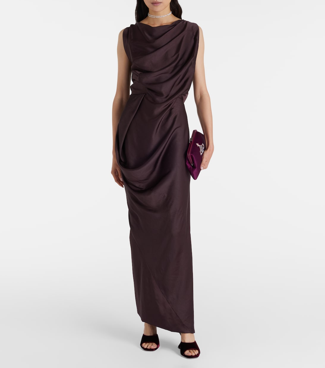 Mules Lupita 95 de terciopelo | Amina Muaddi