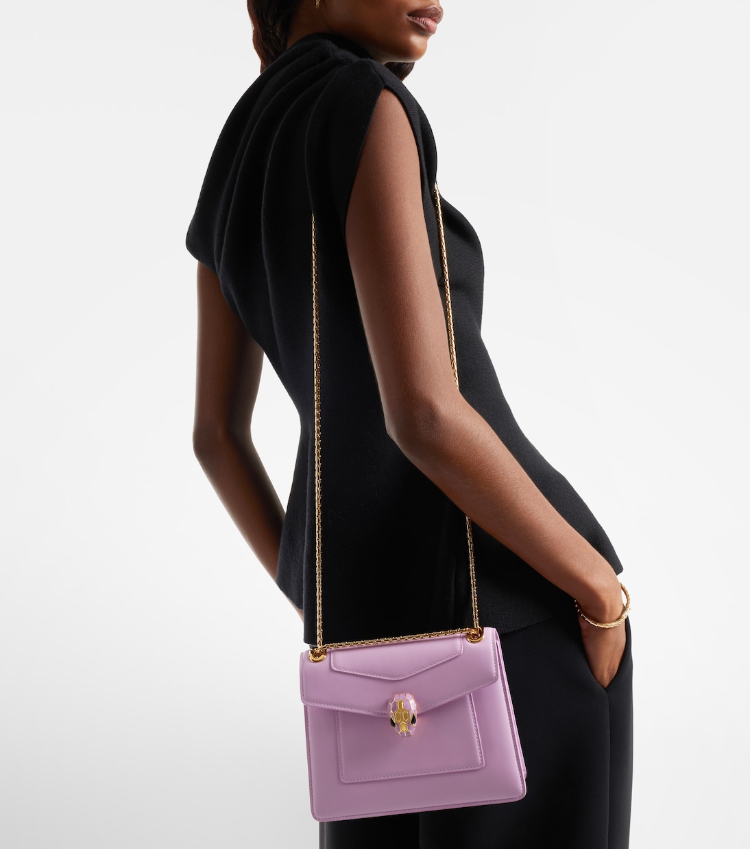 Serpenti Forever Small leather crossbody bag | Bvlgari