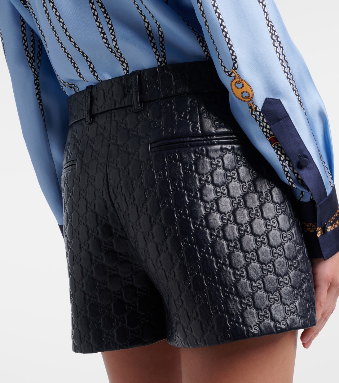 Shorts GG aus Leder | Gucci