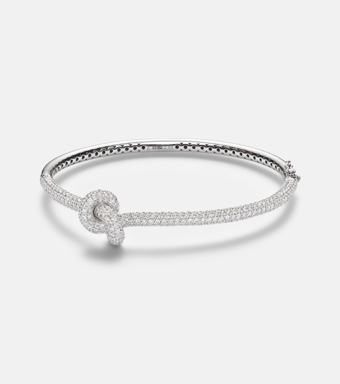 Legacy Knot 18kt white gold bracelet with diamonds | Engelbert