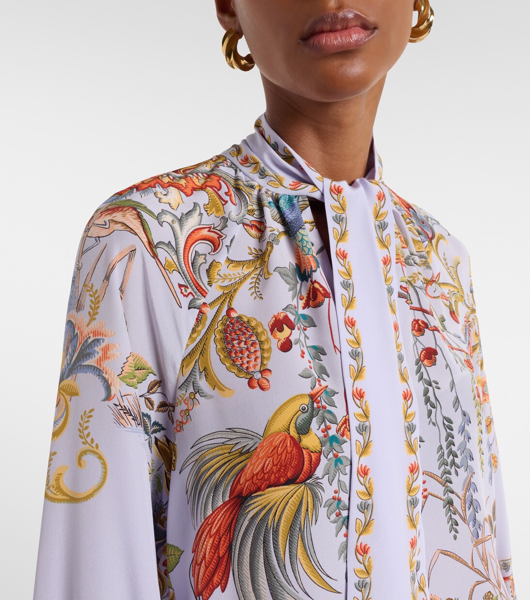 Semi-sheer jacquard blouse | Etro