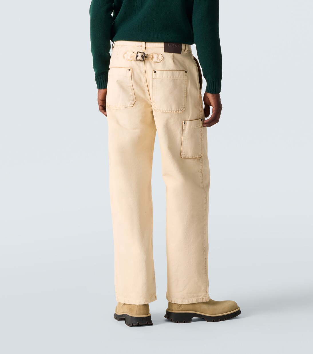 Pantalones rectos de algodón | Loewe