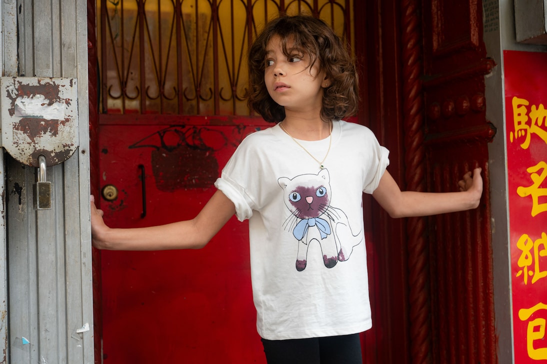 Siamese printed cotton jersey T-shirt | Mini Rodini