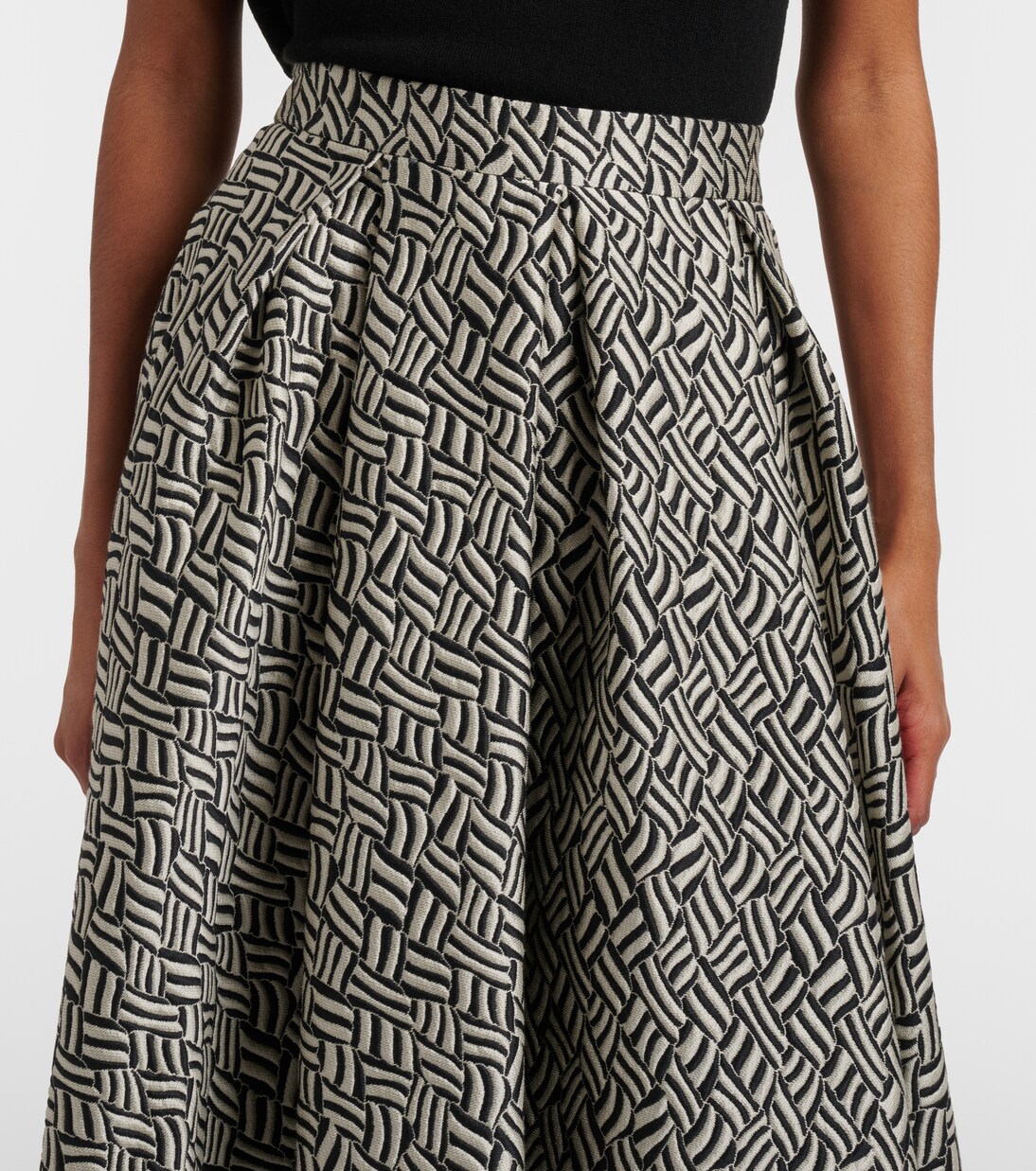 Perle cotton-blend jacquard midi skirt | 'S Max Mara