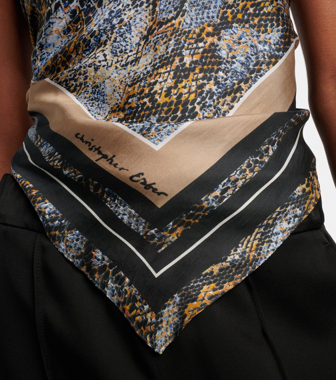Bedrucktes Tuch aus Seide | Christopher Esber