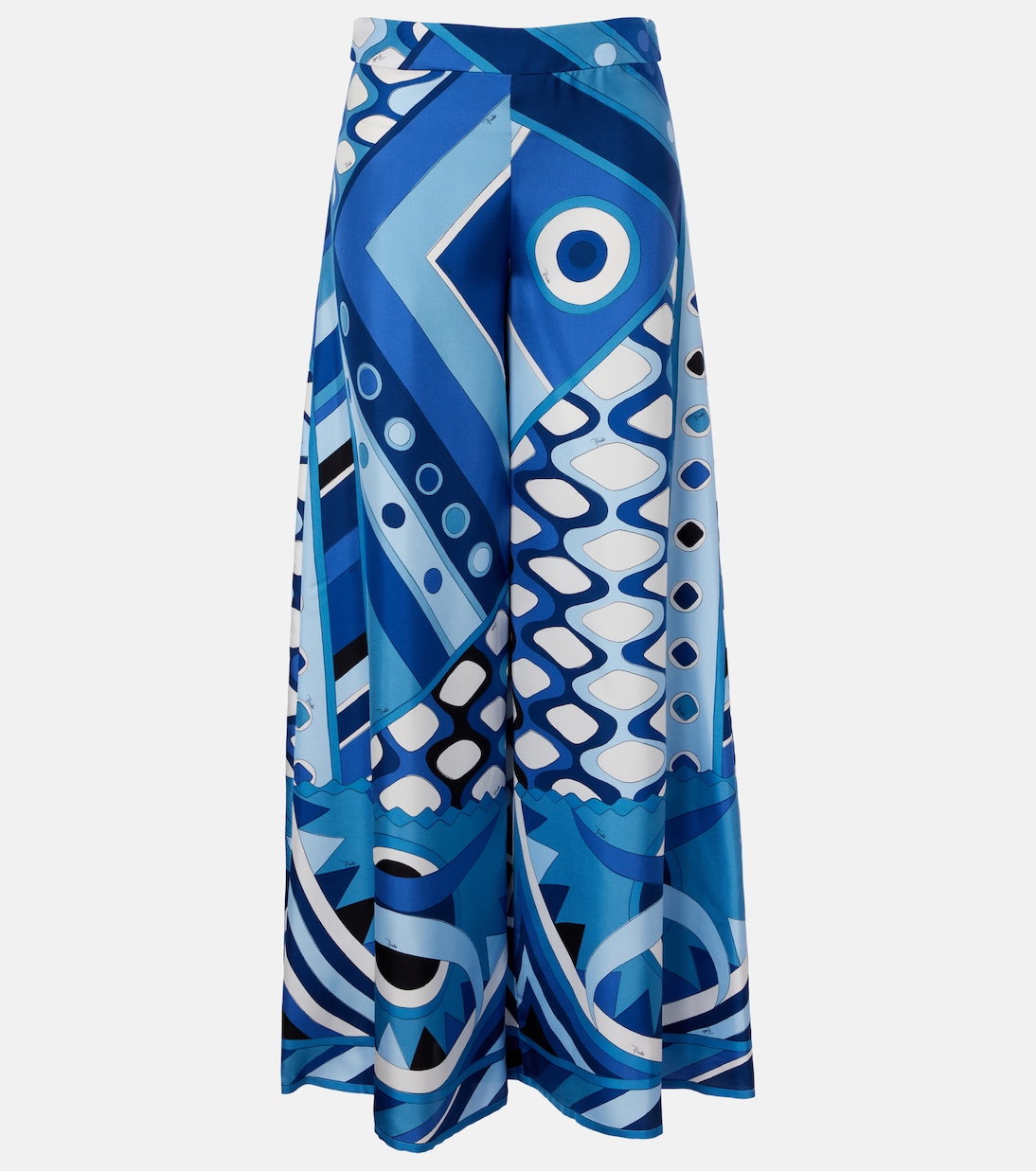 Printed high-rise silk wide-leg pants | Pucci