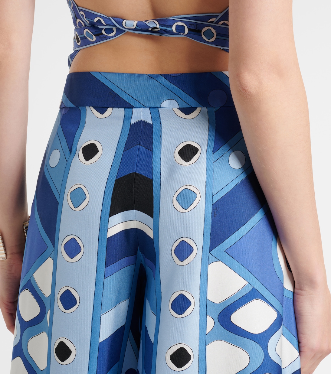 Printed high-rise silk wide-leg pants | Pucci