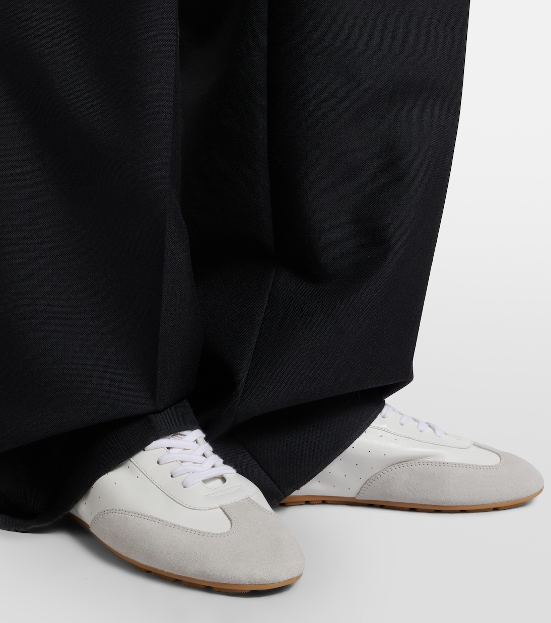 Lewis leather and suede sneakers | Saint Laurent