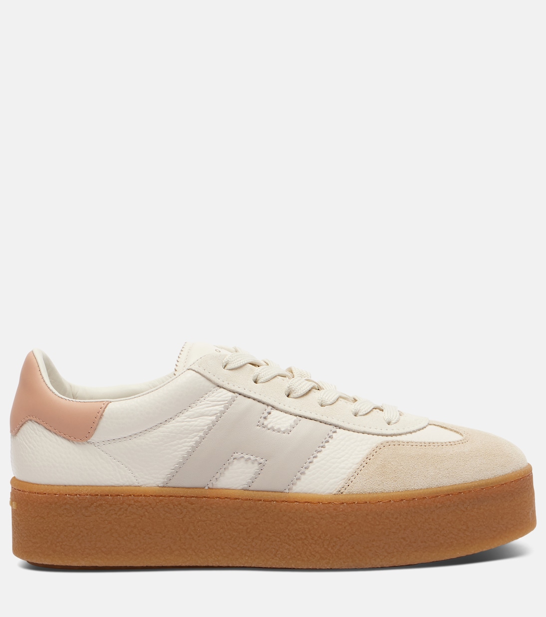 H698 suede-trimmed leather sneakers | Hogan
