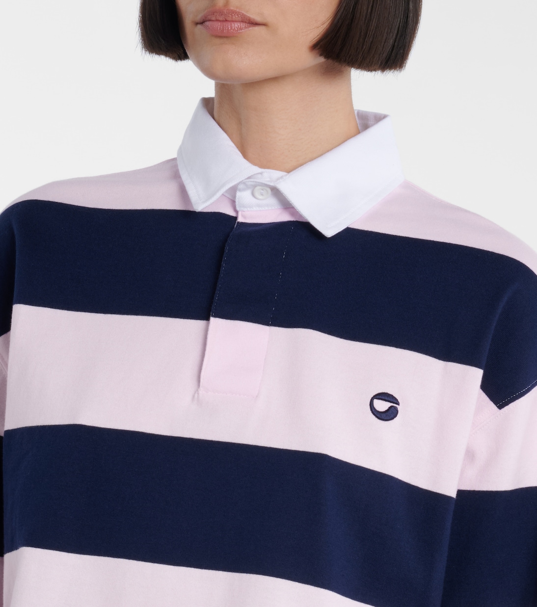 Striped cotton polo shirt | Coperni