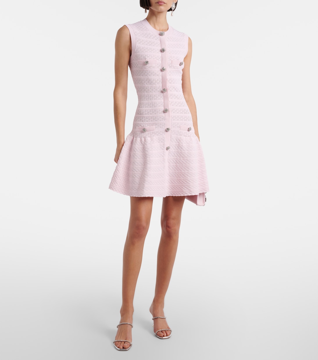 Embellished pointelle minidress | Self-Portrait