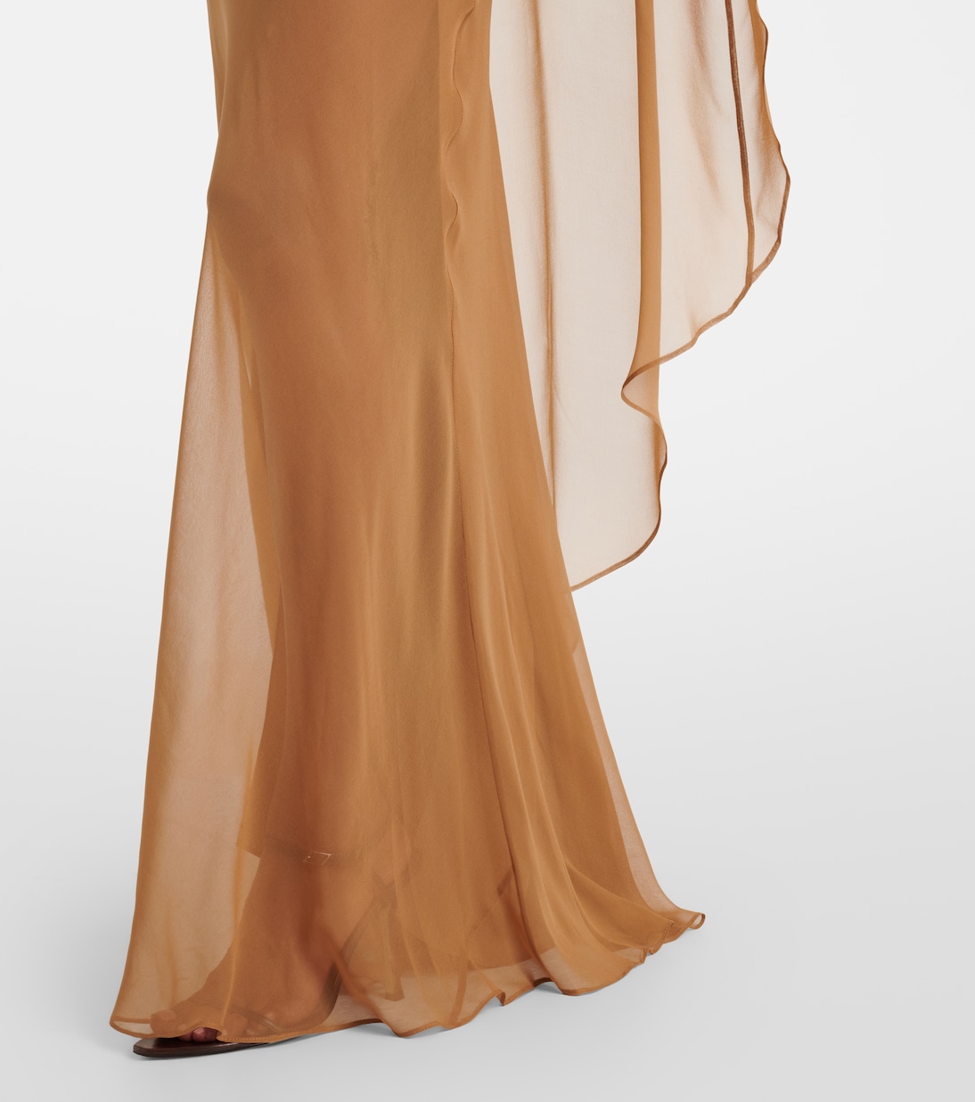 Caped silk satin gown | The Sei