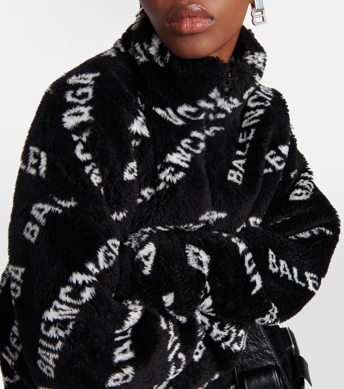 Veste en fourrure synthétique à logo | Balenciaga