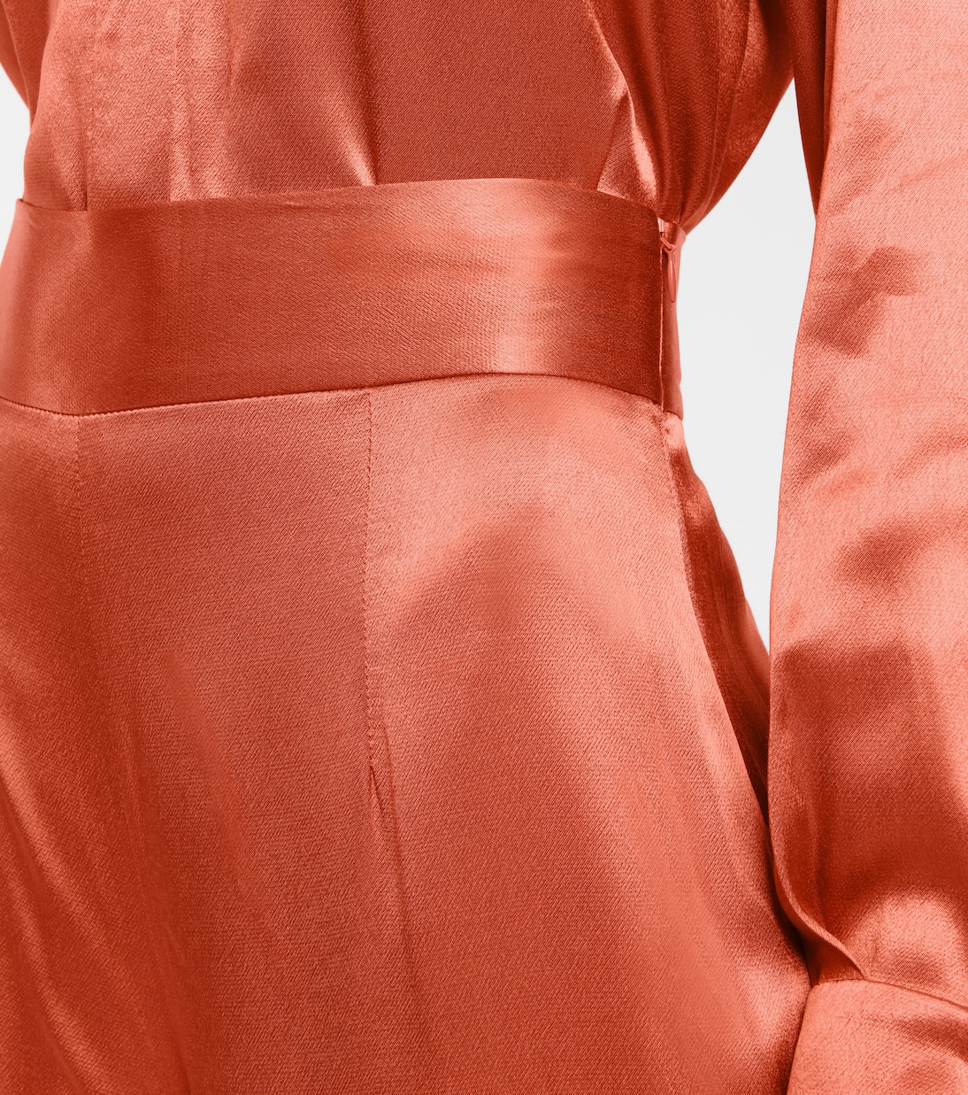 Pantalon ample Lido à taille haute en satin | Galvan