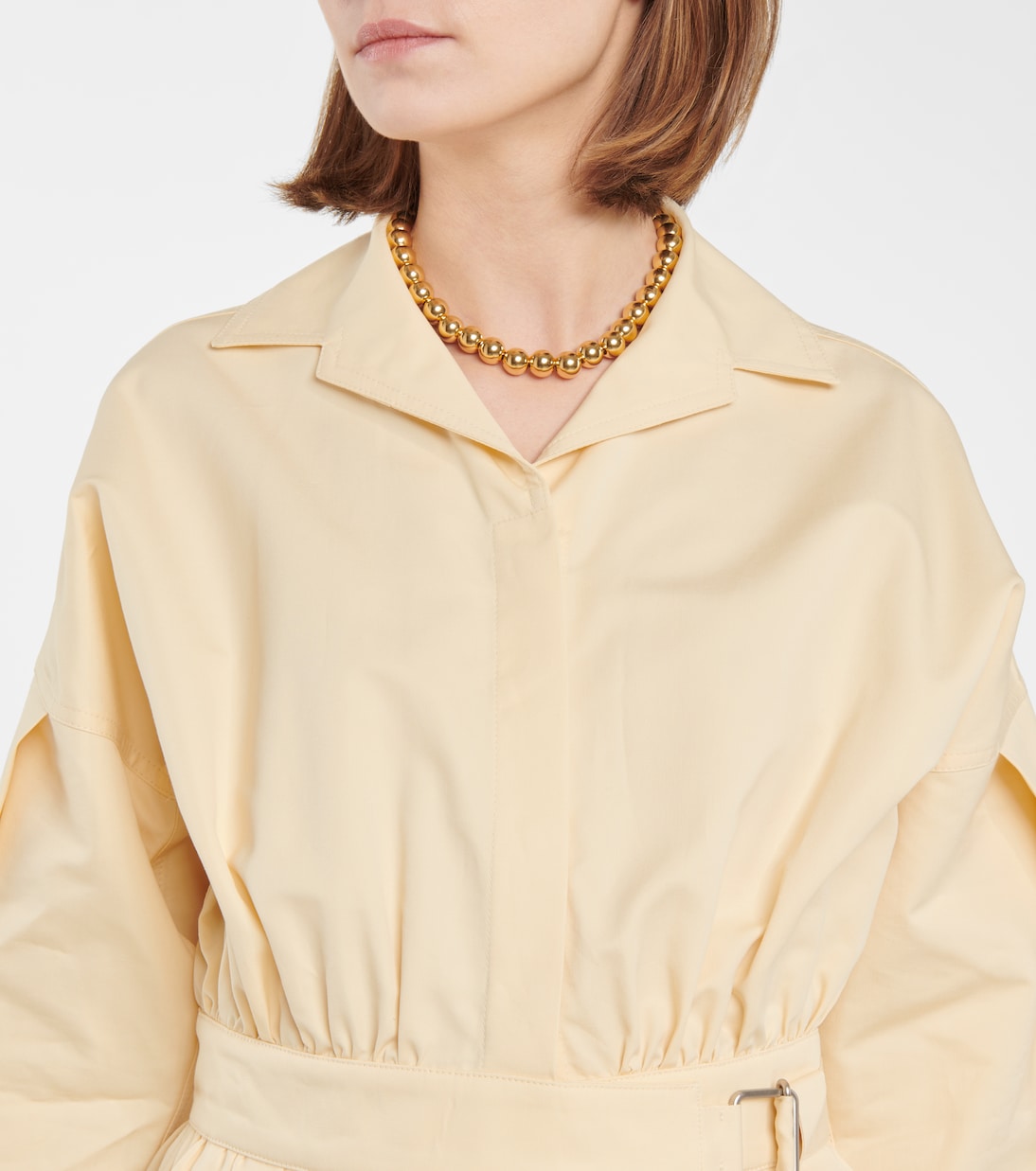 Cotton and silk midi dress | Jil Sander
