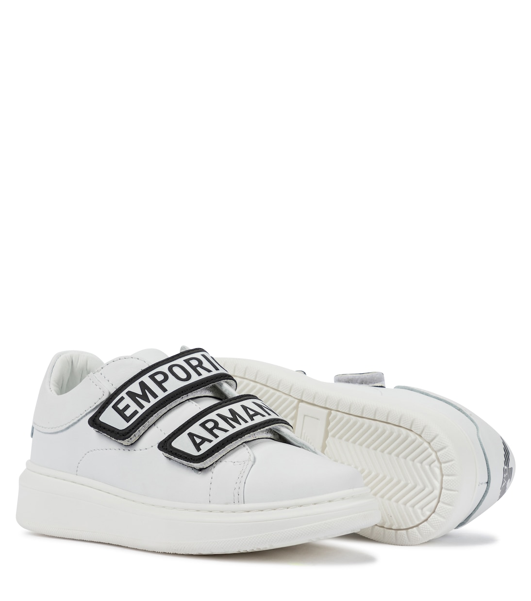 Logo leather sneakers | Emporio Armani Kids