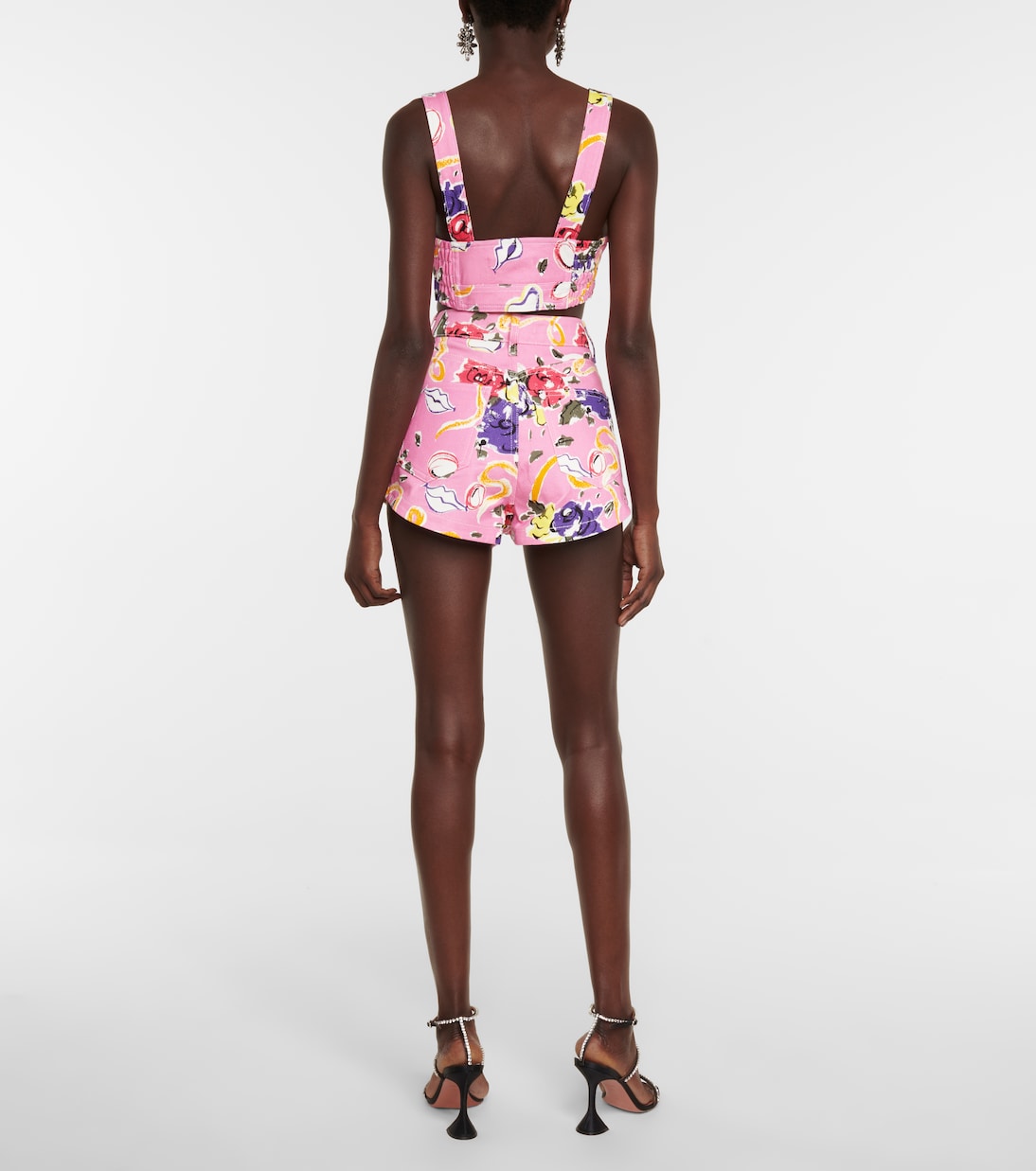 Floral cotton gabardine bralette | Alessandra Rich