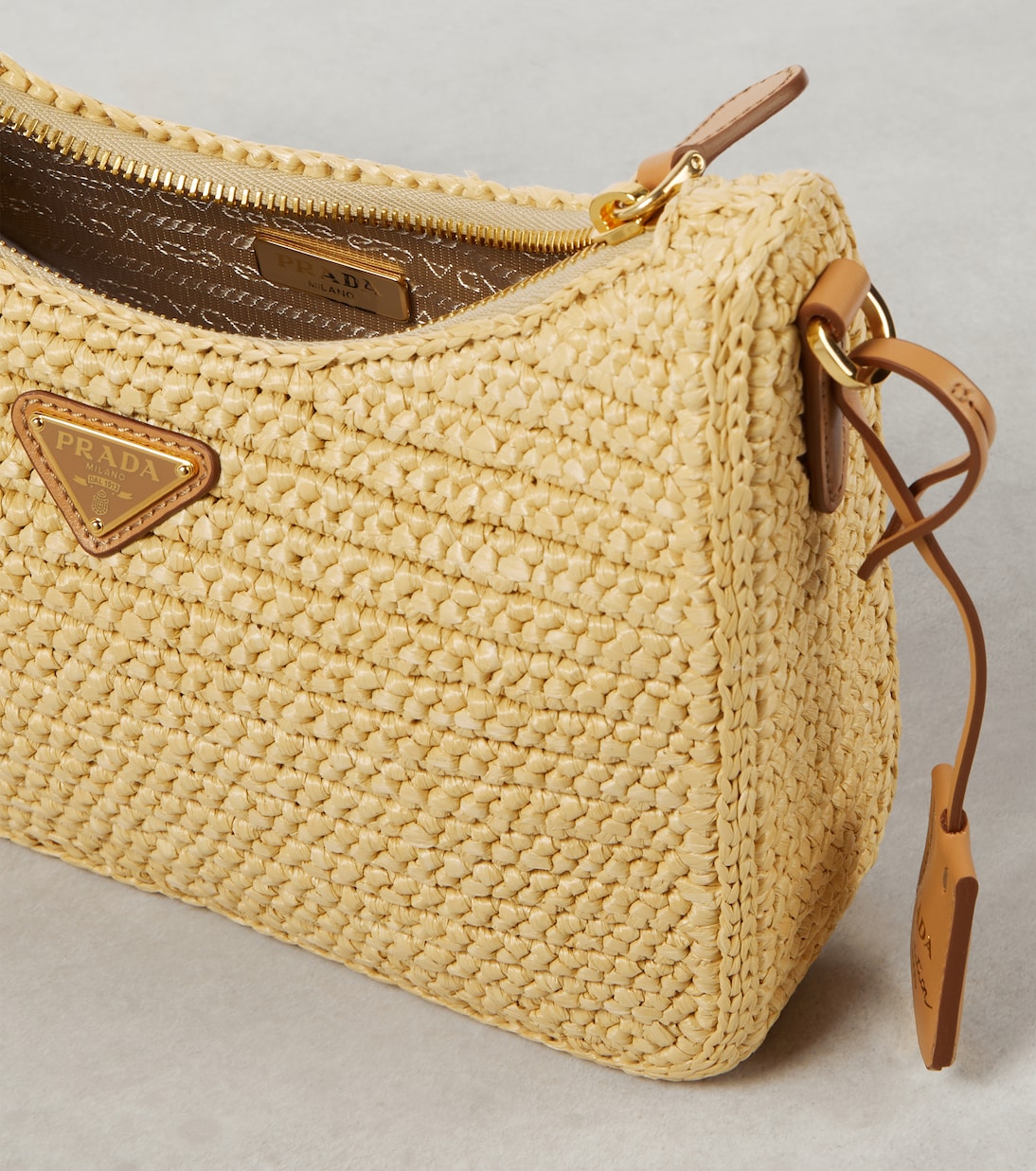Borsa a spalla Re-Edition 2005 Small in rafia | Prada