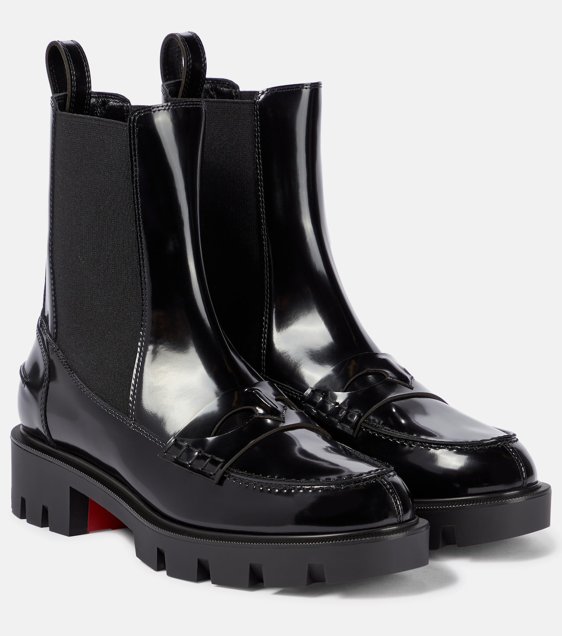 Montezu皮革及踝靴 | Christian Louboutin