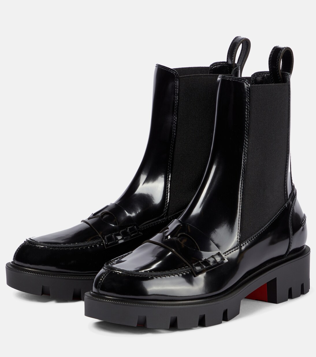 Montezu皮革及踝靴 | Christian Louboutin