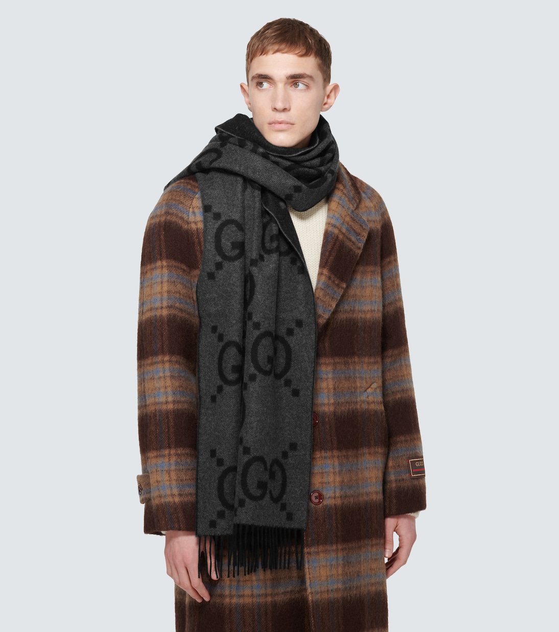 Cashmere GG jacquard scarf | Gucci