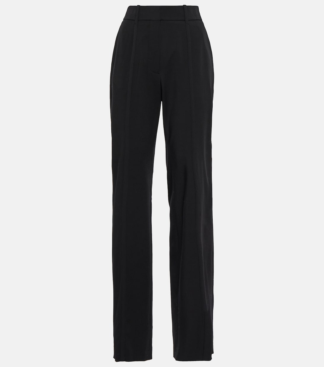 Pantalon droit en laine mélangée à taille haute | Alaïa
