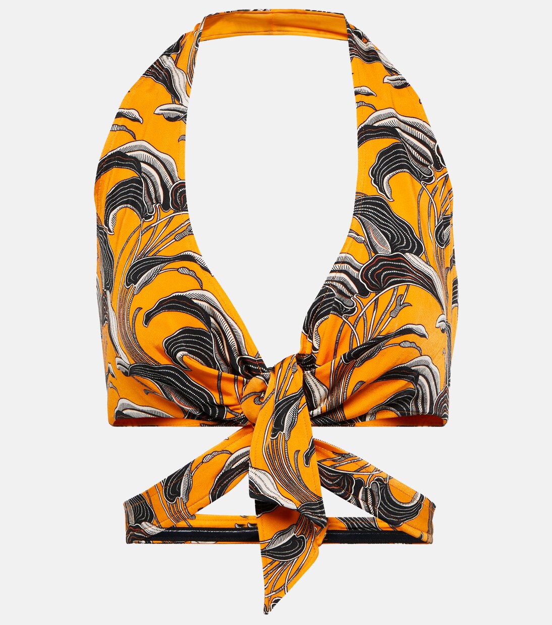 Printed halterneck crop top | Rabanne