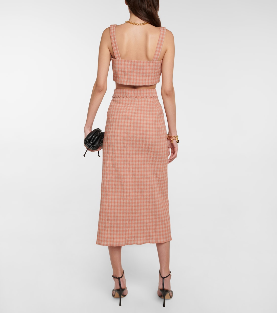 Jupe midi Belili en coton et soie | Altuzarra