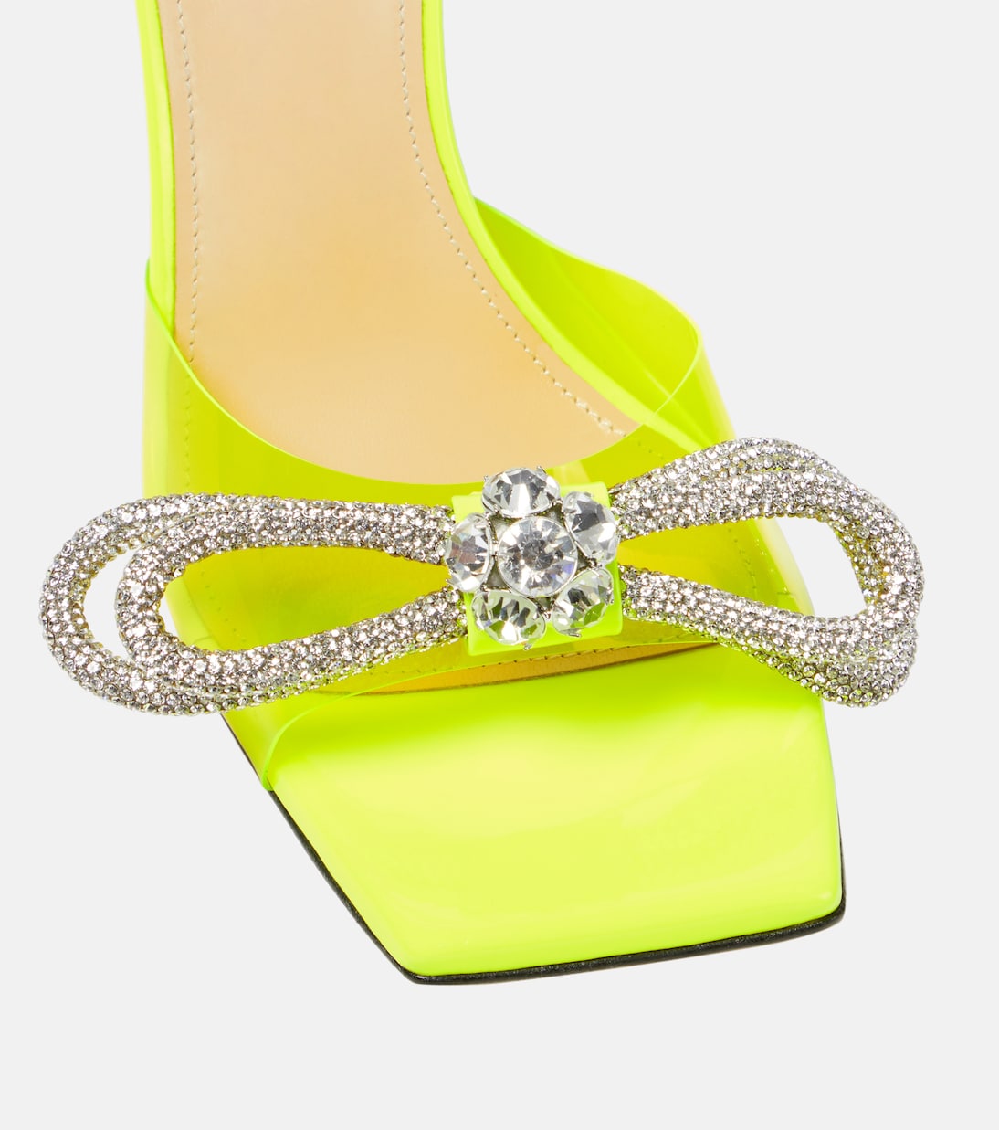 Double Bow embellished PVC mules | Mach & Mach