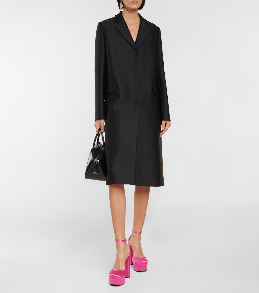 Pumps in raso con plateau | Prada