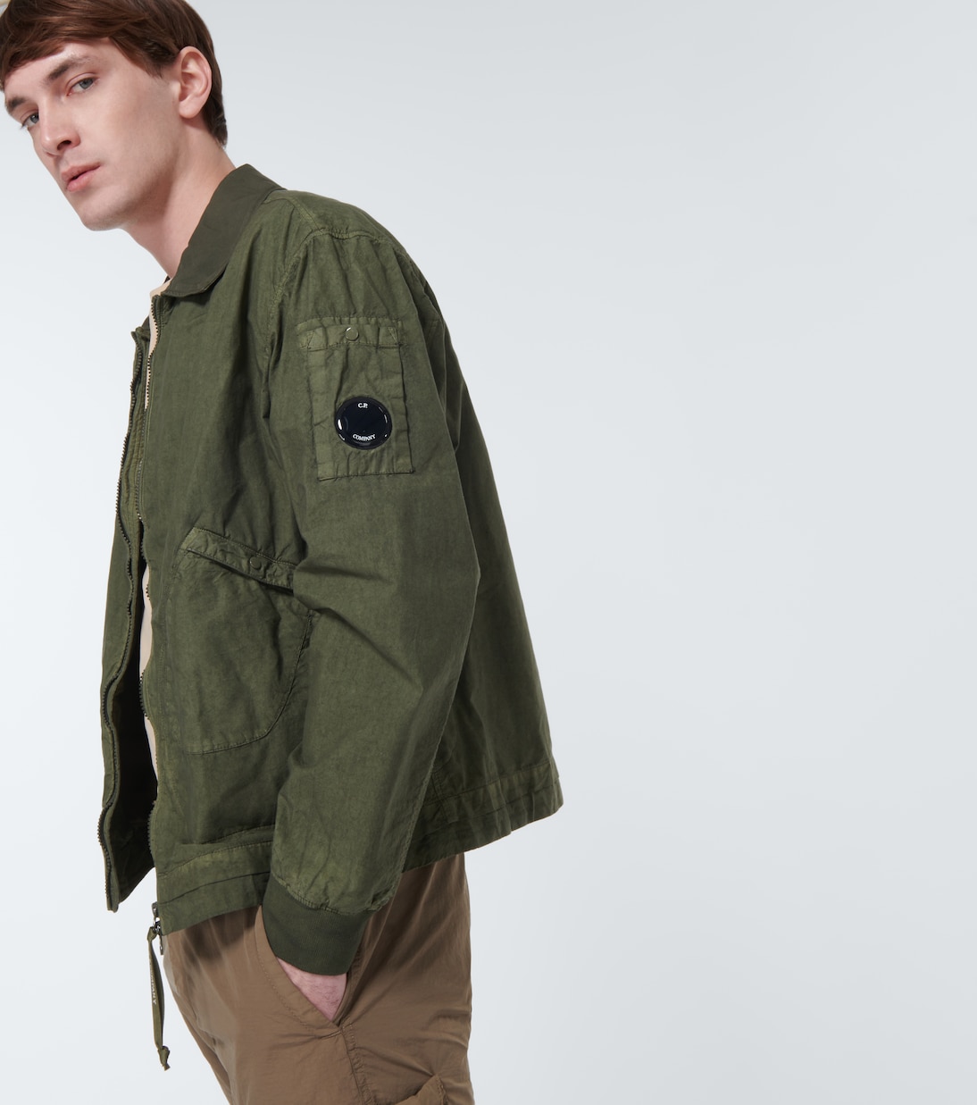 Cotton blouson jacket outlet
