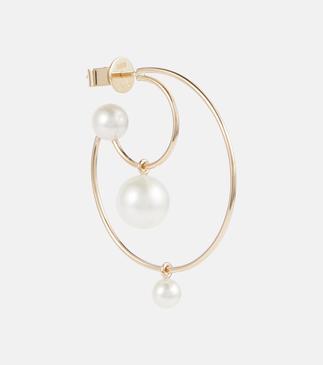 Boucle d’oreille unique Bain Perle en or 14 ct et perles | Sophie Bille Brahe