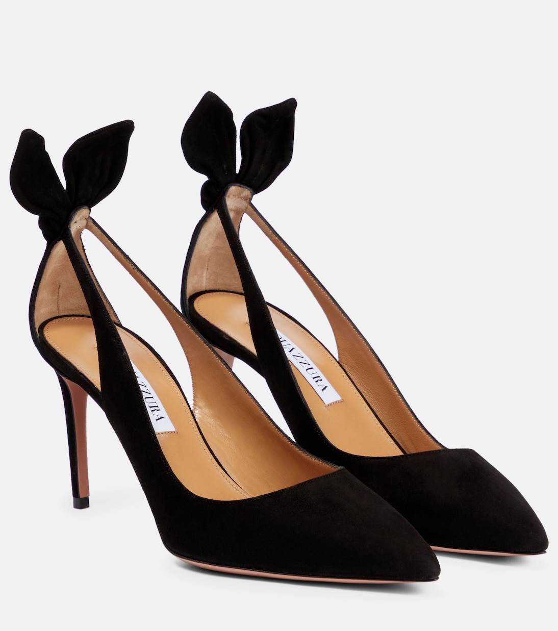Pumps aus Veloursleder in Schwarz Aquazzura Mytheresa