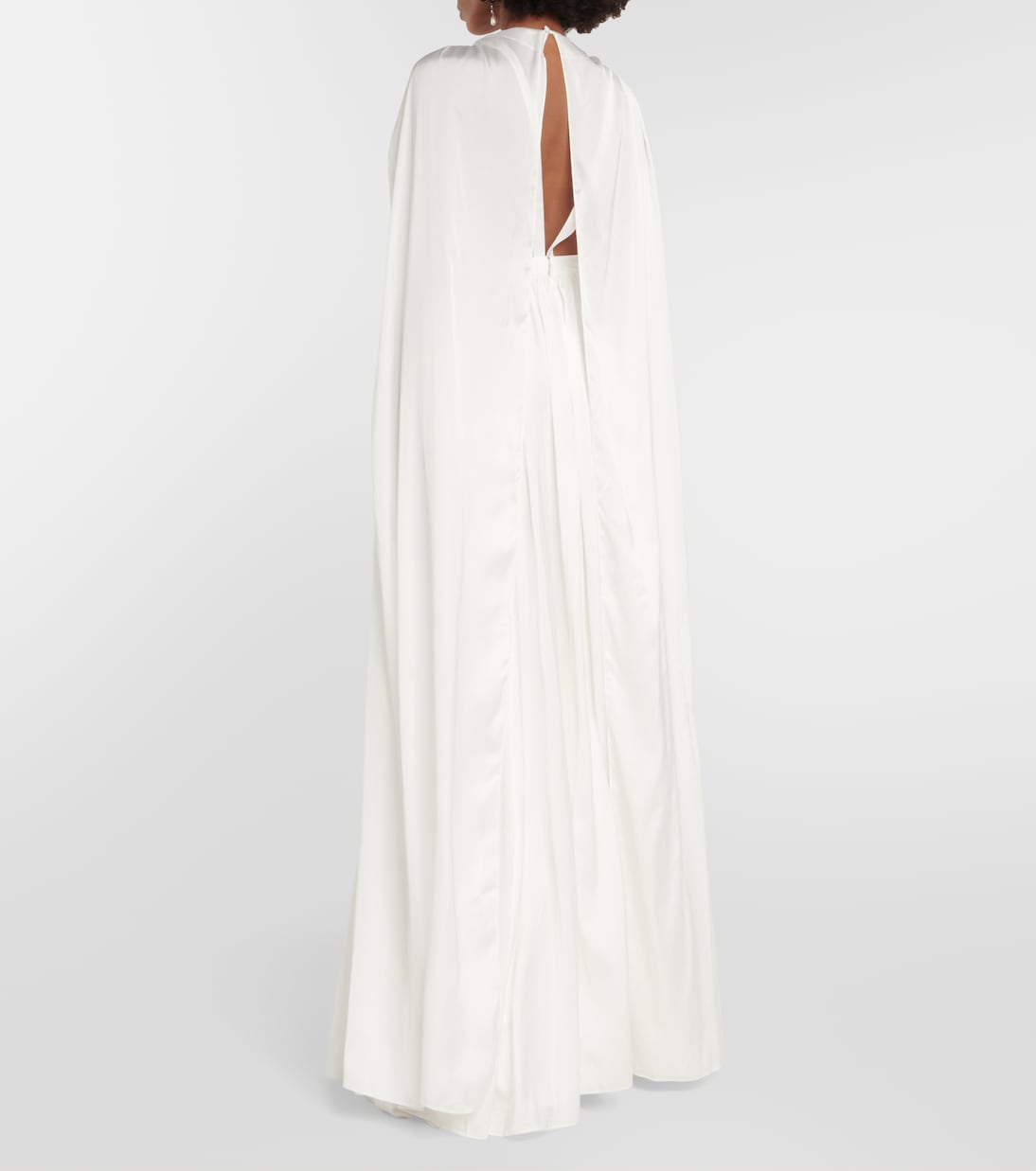 Satin cape gown | Safiyaa