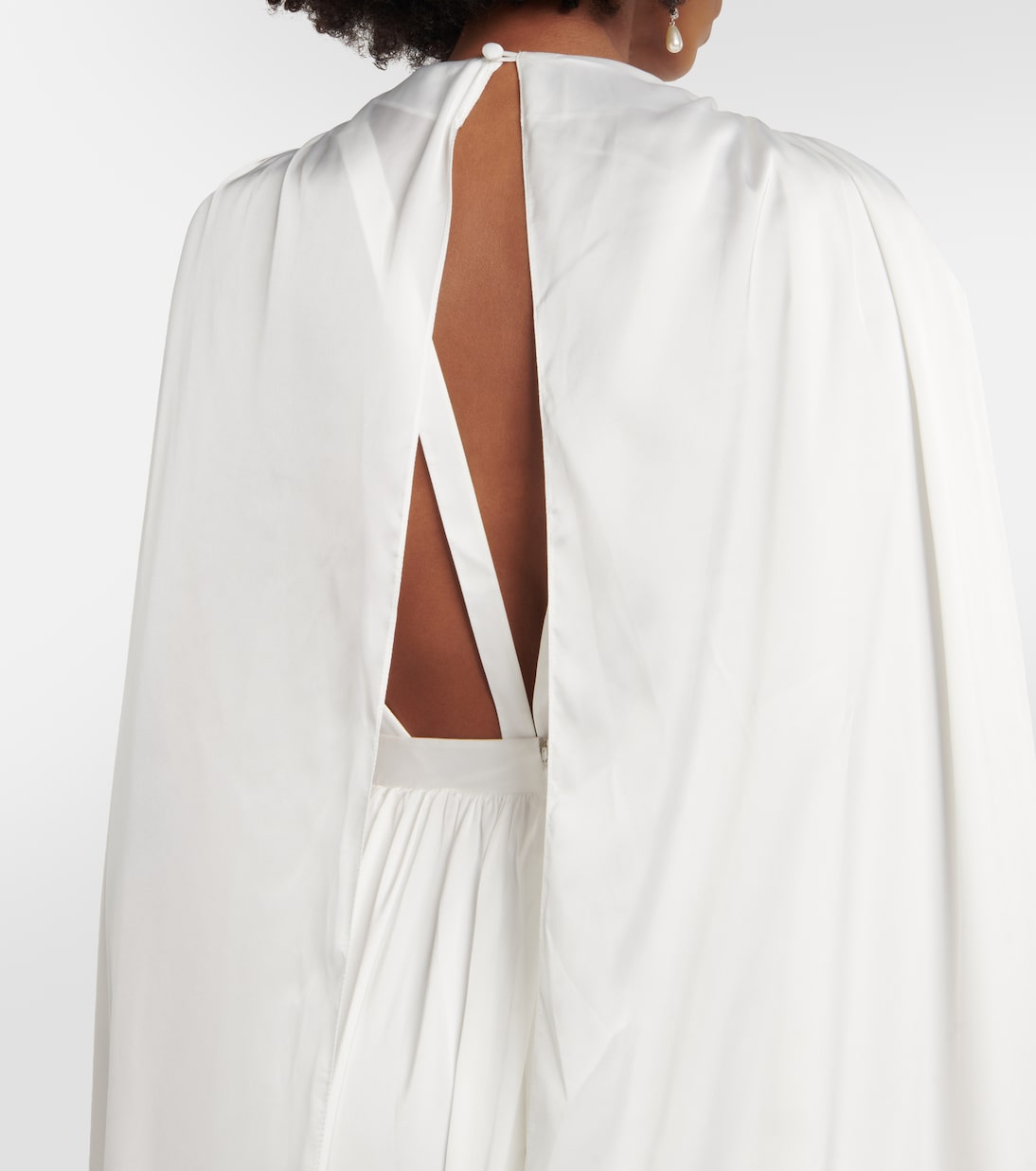 Satin cape gown | Safiyaa