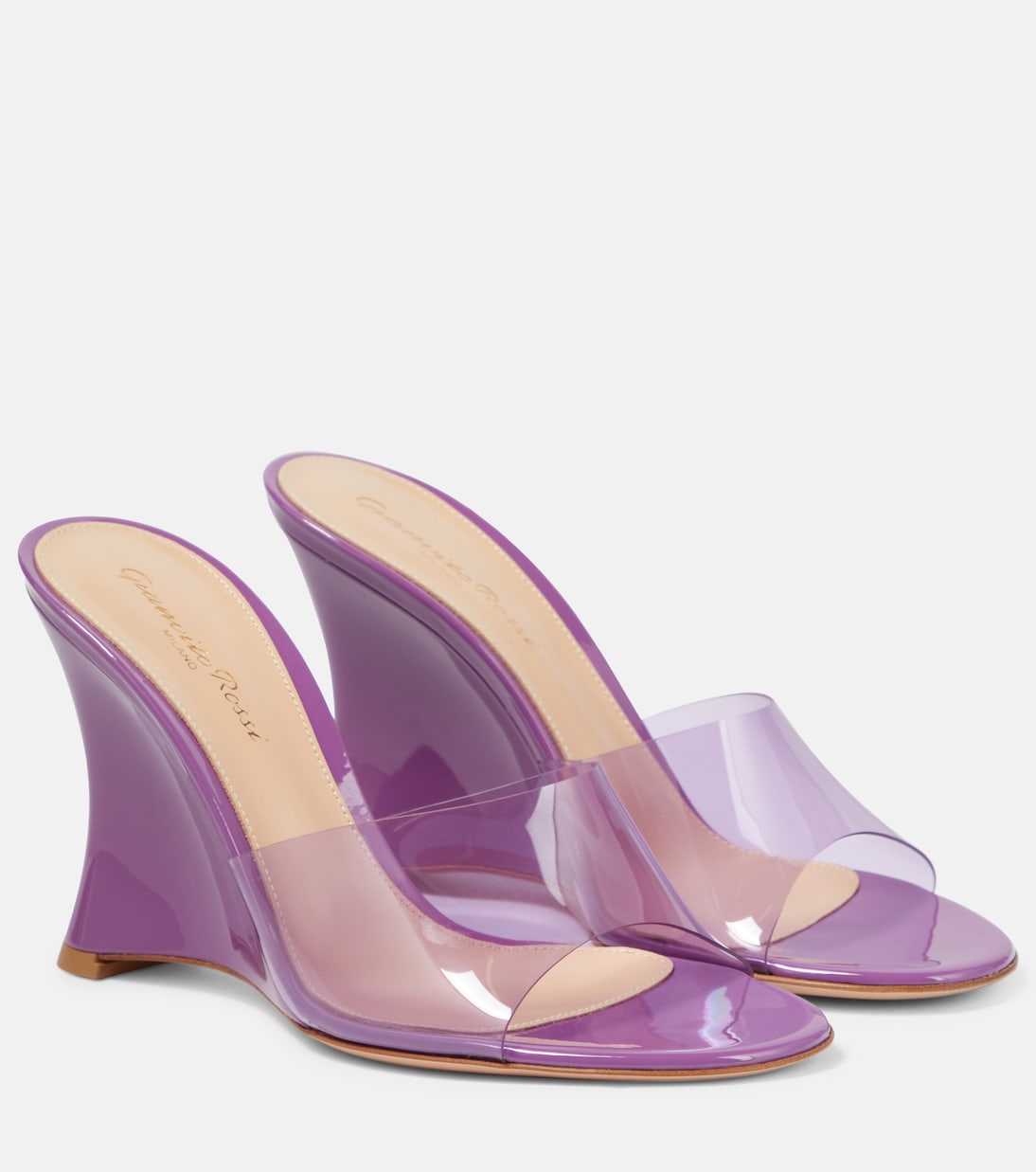 Mules Futura 95 in PVC con zeppa | Gianvito Rossi
