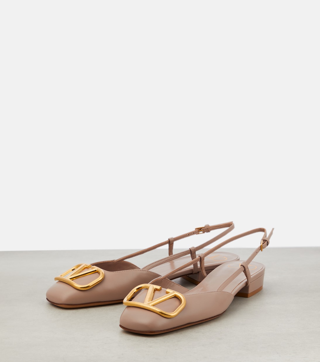 VLogo leather slingback flats | Valentino Garavani