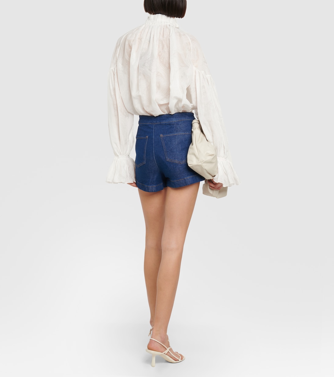 Shorts di jeans Sailor a vita alta | Frame