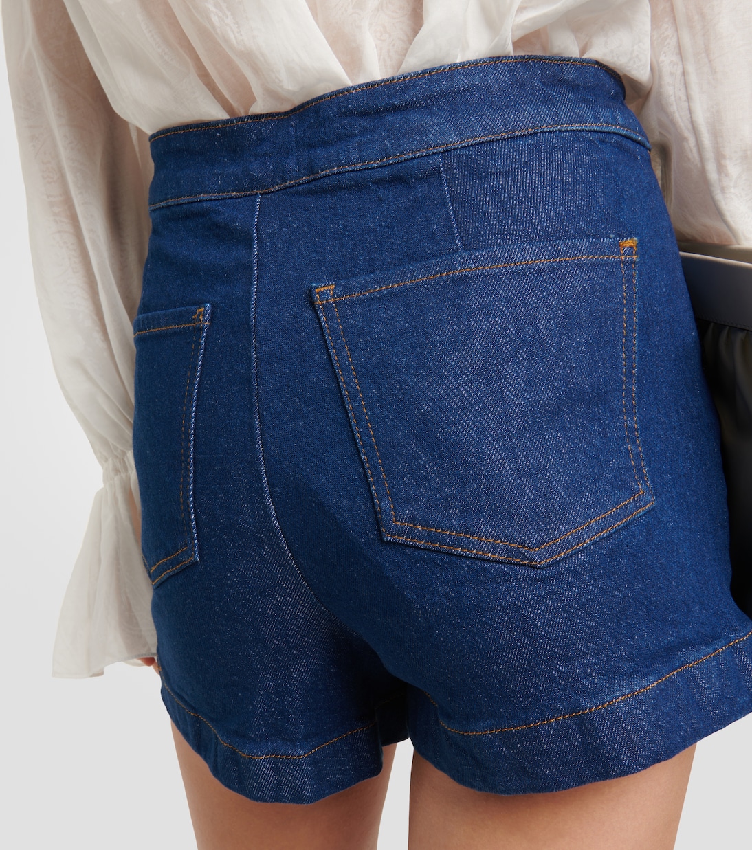 Shorts di jeans Sailor a vita alta | Frame