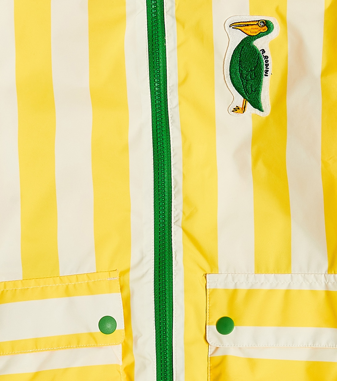 Veste imperméable brodée à rayures | Mini Rodini
