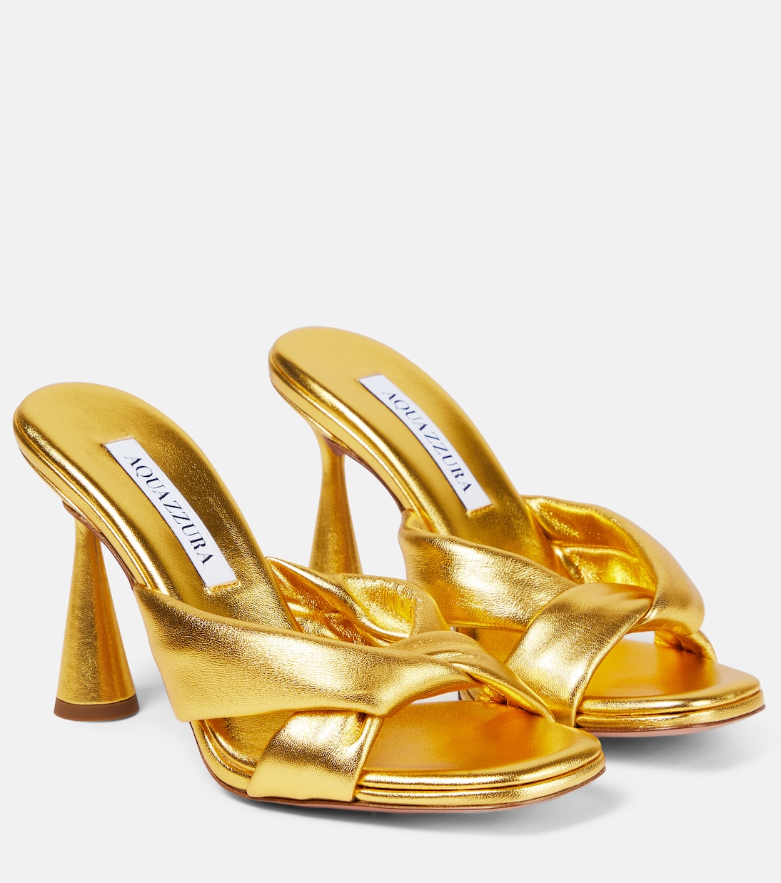 Mules Amore in pelle metallizzata | Aquazzura