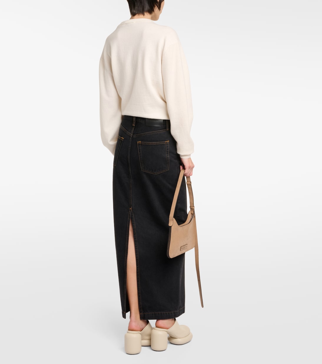 Denim maxi skirt | Wardrobe.NYC