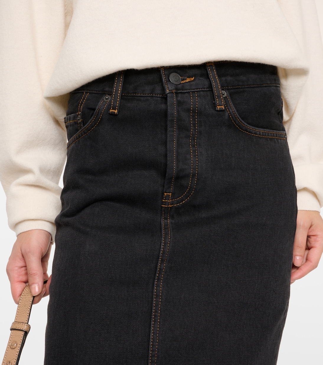 Denim maxi skirt | Wardrobe.NYC
