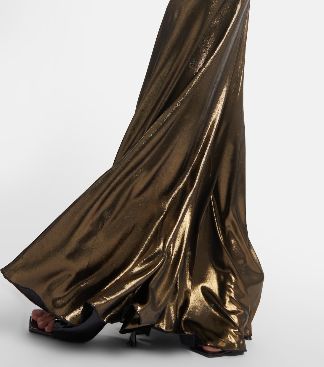 Cutout ruched metallic gown | Blumarine