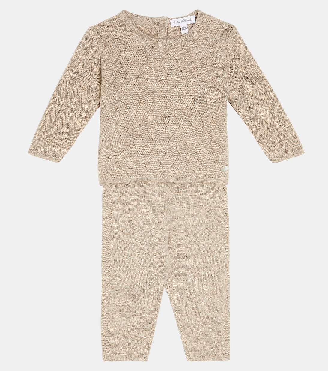Baby cashmere sweater and pants set | Tartine et Chocolat