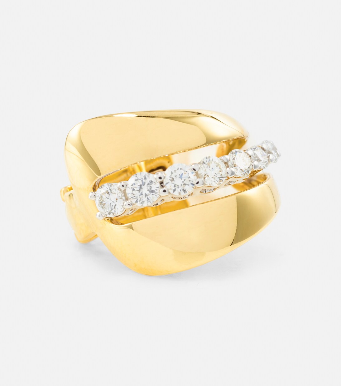 Orecchino a cuffia YEPREM Whisper in oro 18kt con diamanti, stile giovane e moderno