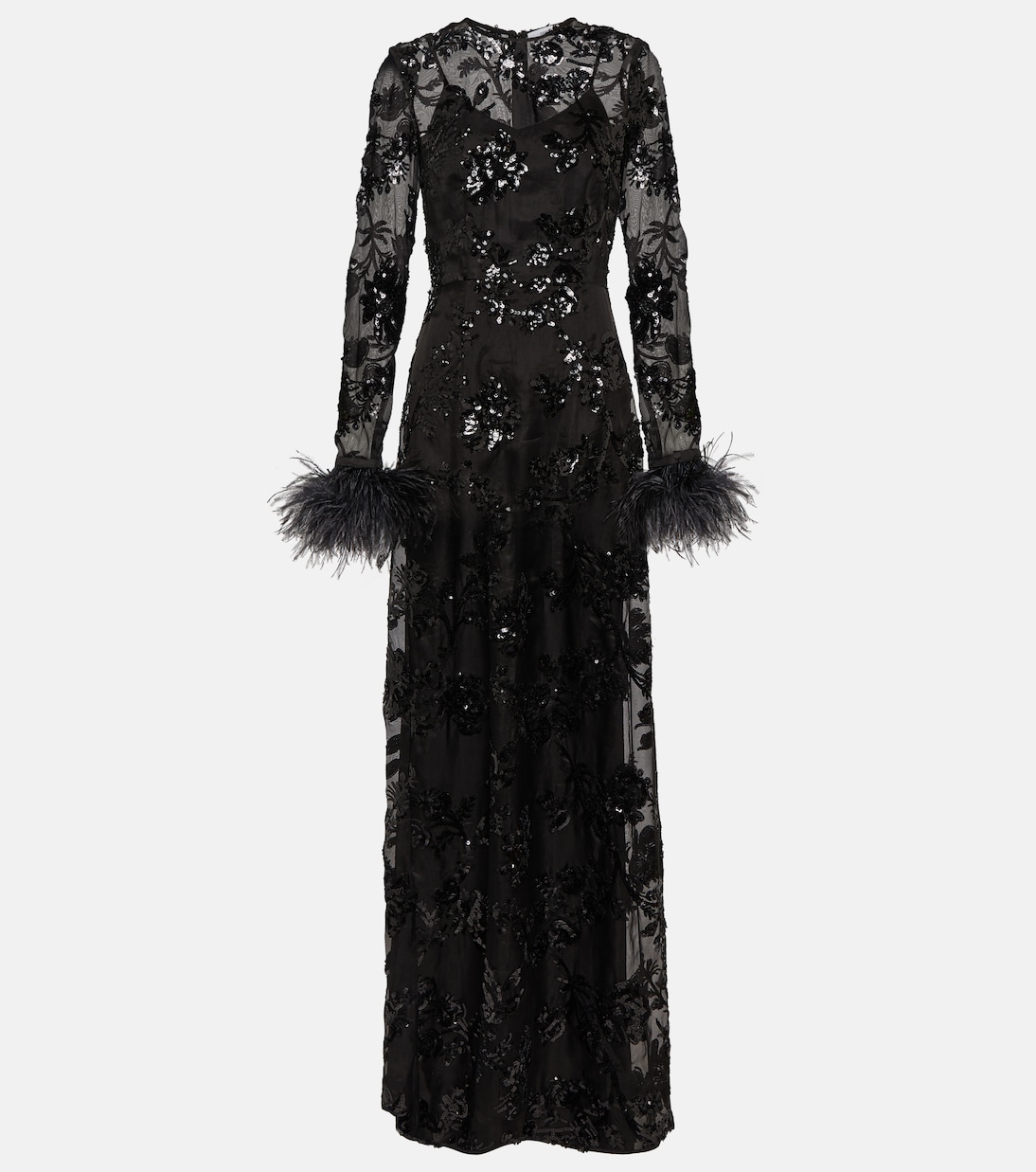 Verzierte Robe Malvina aus Seide | Erdem