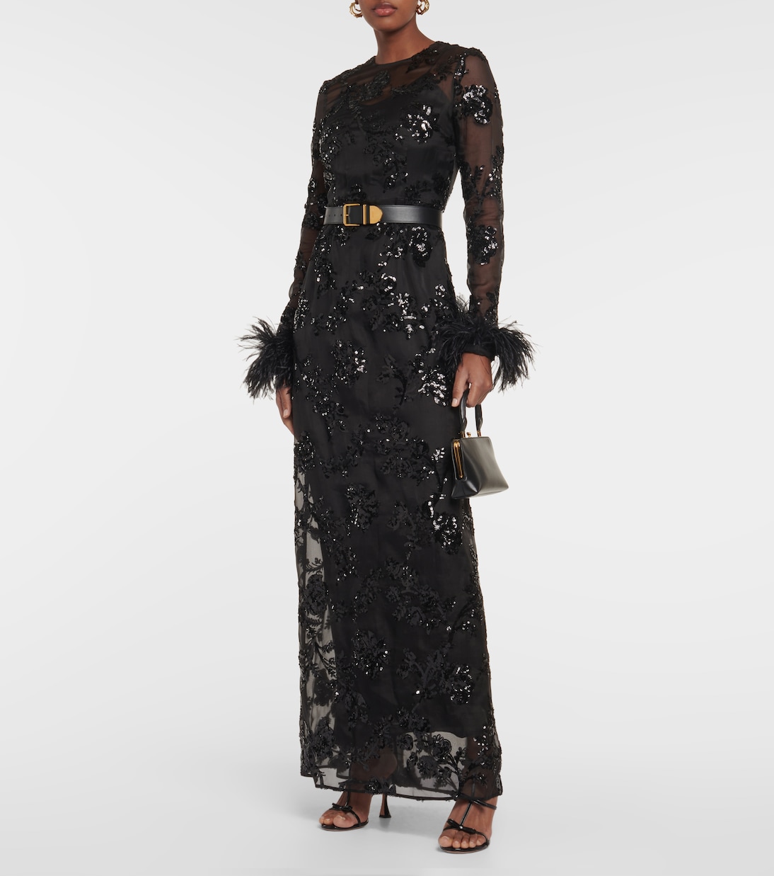 Verzierte Robe Malvina aus Seide | Erdem
