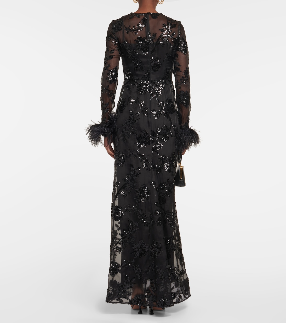 Verzierte Robe Malvina aus Seide | Erdem